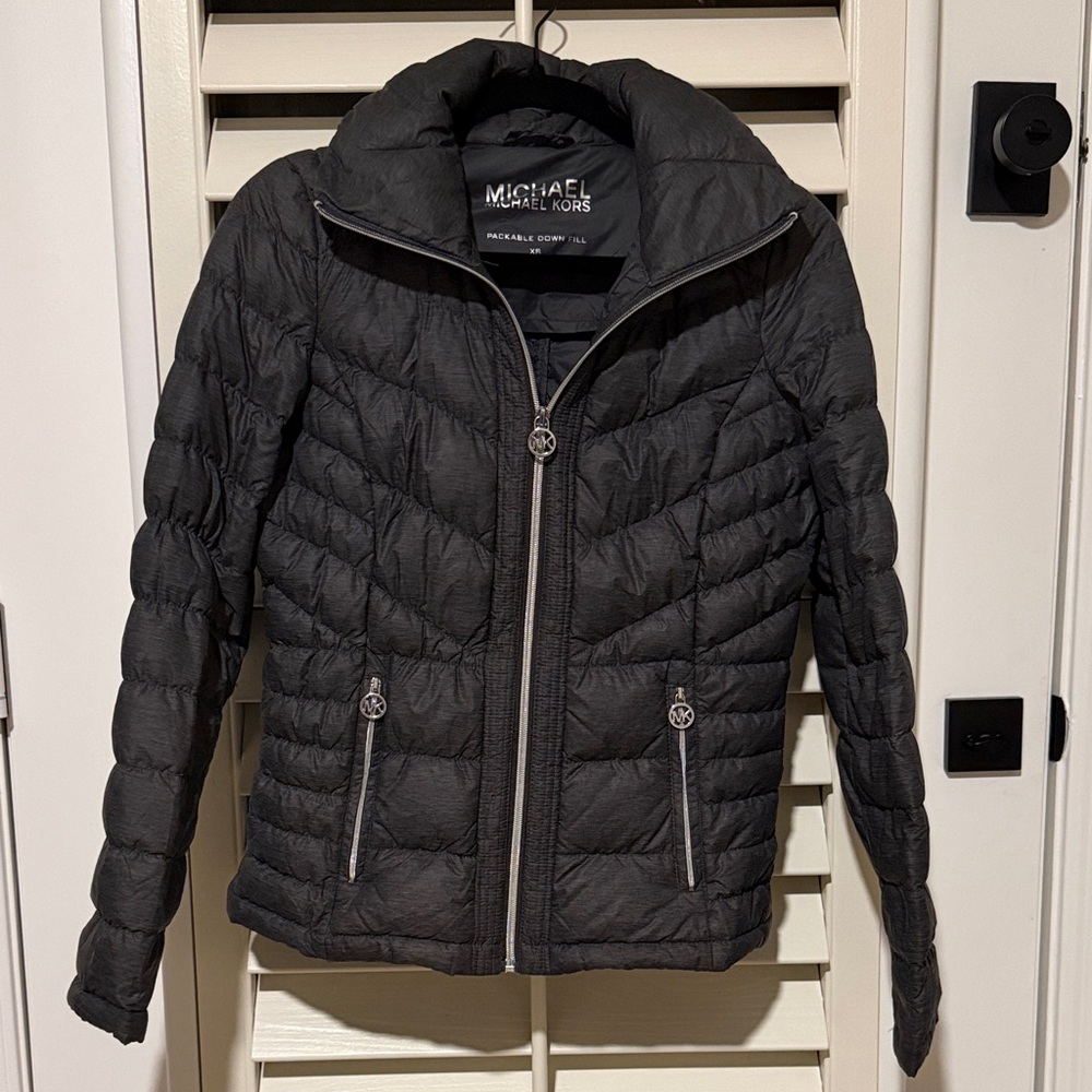 Michael Kors Charcoal Puffer Jacket